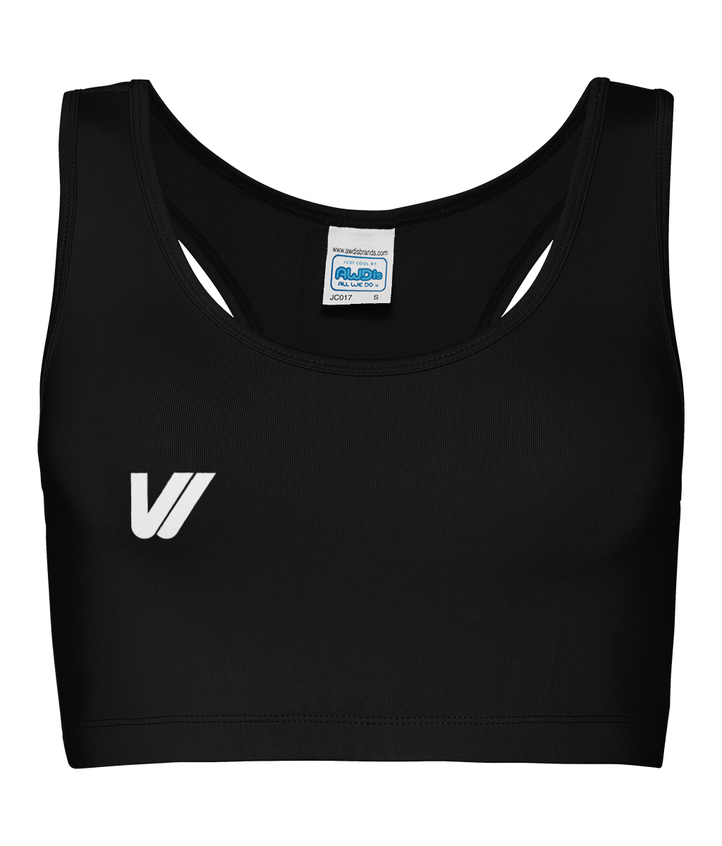Women's Cool Sports Crop Top - Black